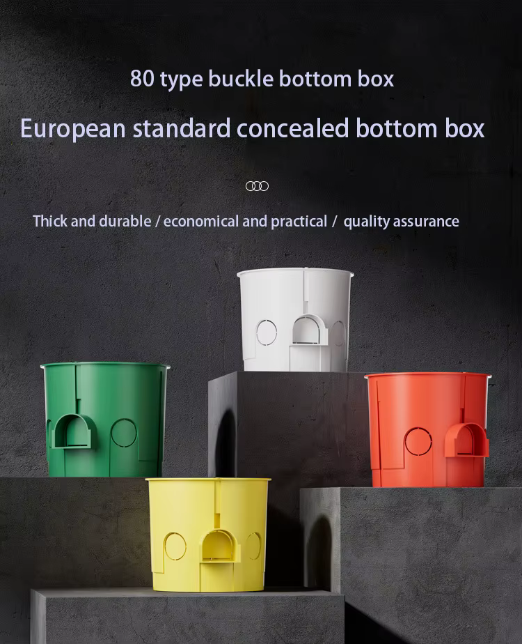 Boîte de panneau de prise de commutateur de style européen de type 80