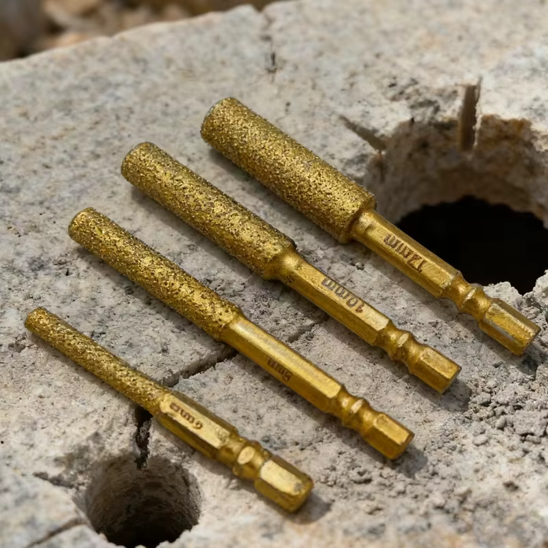 Mèches diamantées à tige hexagonale