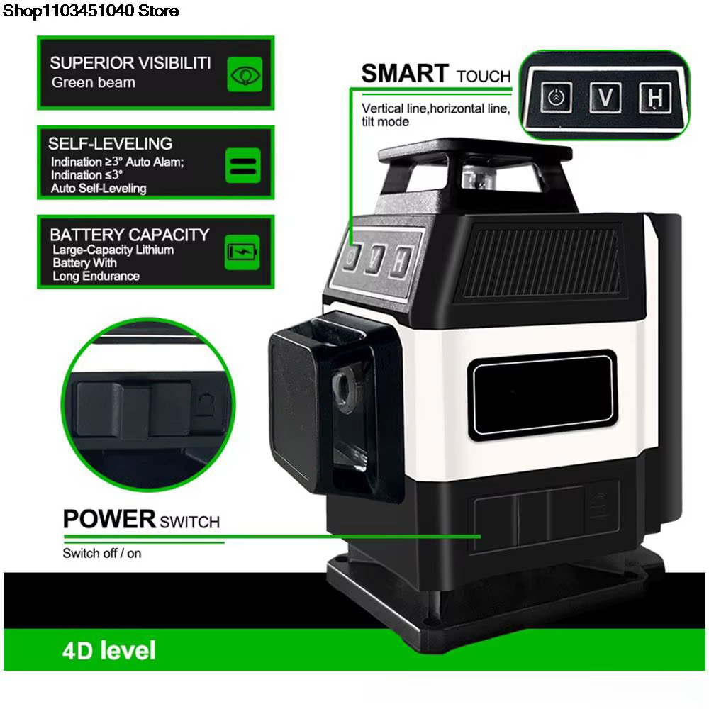Mini niveau Laser 4D 16 lignes