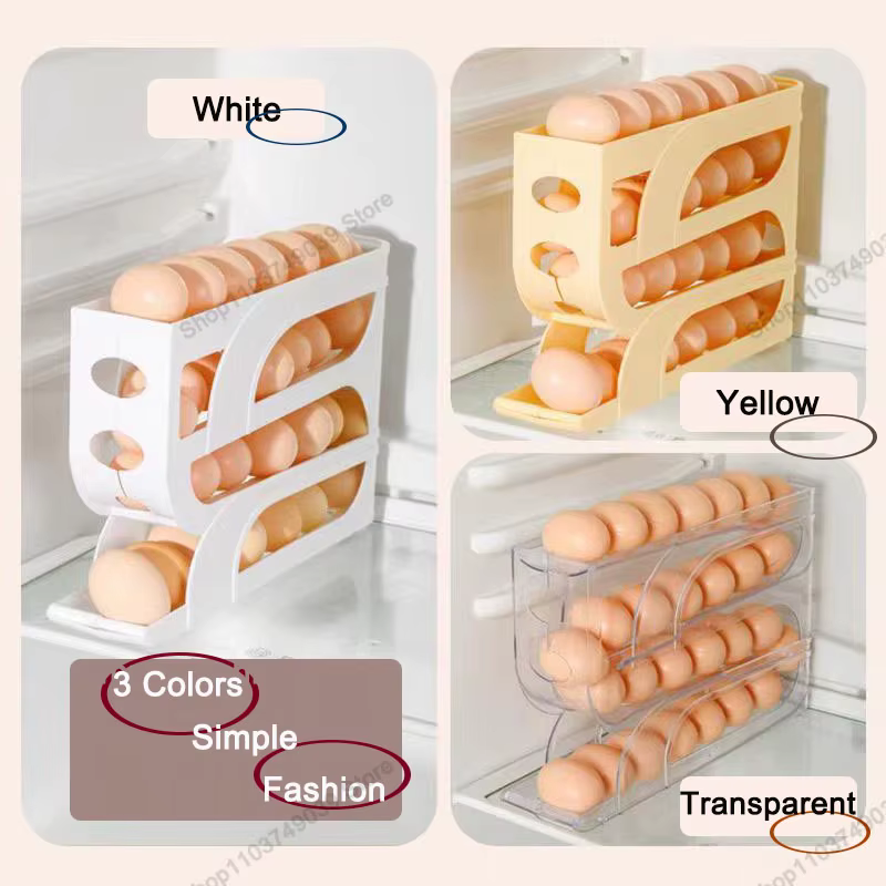 Boîte de rangement d'œufs à roulement automatique domestique