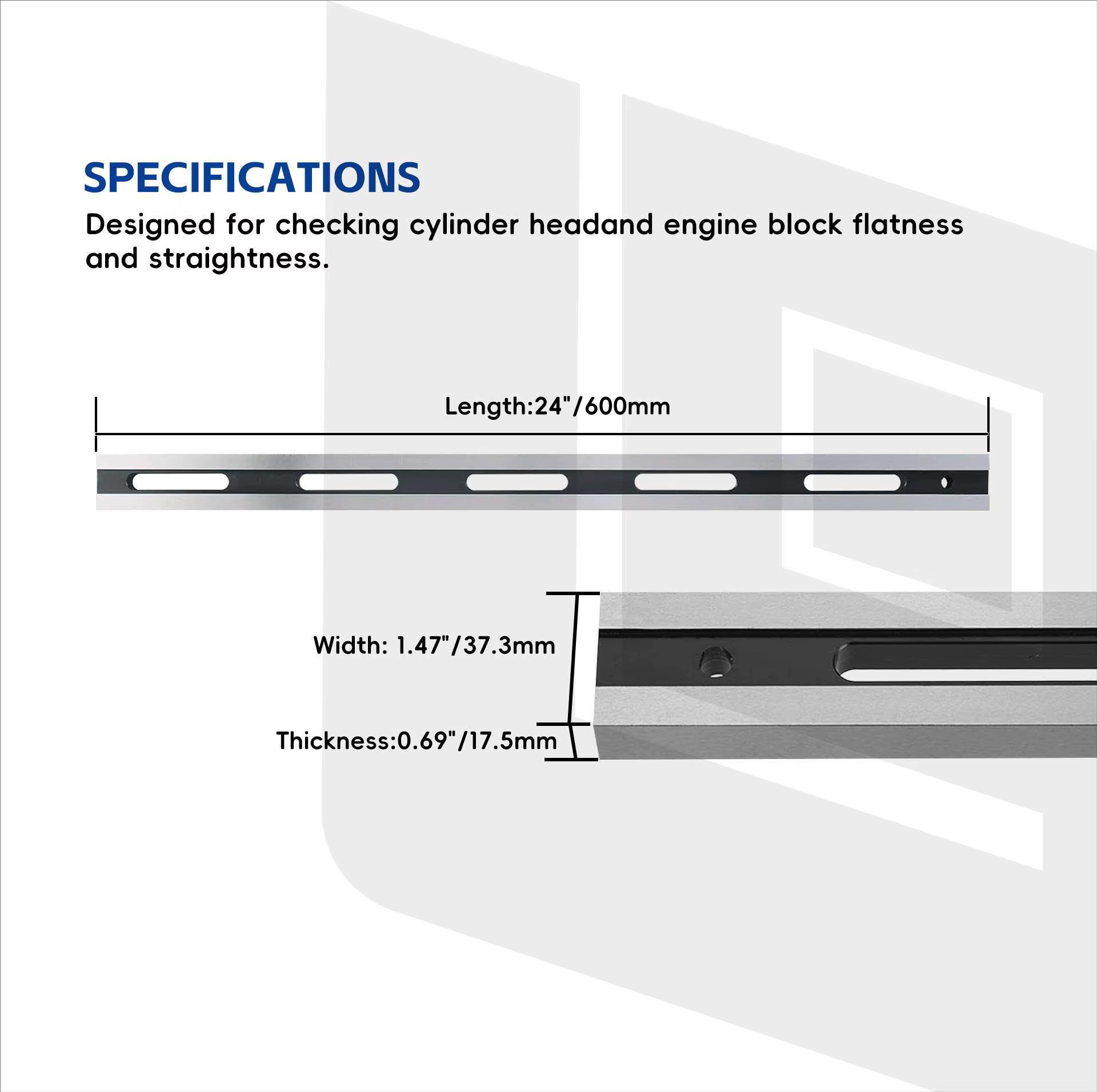 Culasse de moteur à bord droit de précision de 600mm