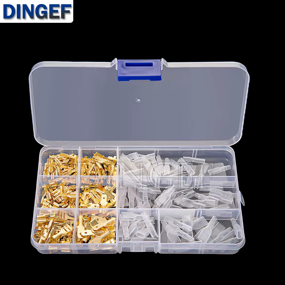 270 pièces/boîte 2.8mm 4.8mm 6.3mm bornes à sertir joint isolé connecteurs de fil électrique Kit d'assortiment