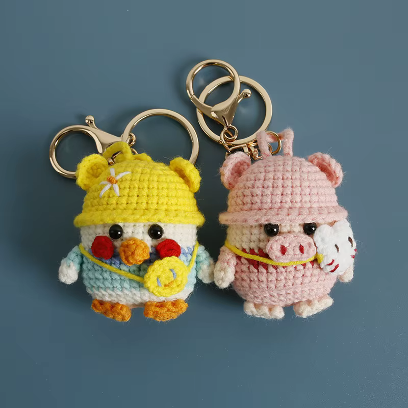 Porte-clés cochon mignon pour couple