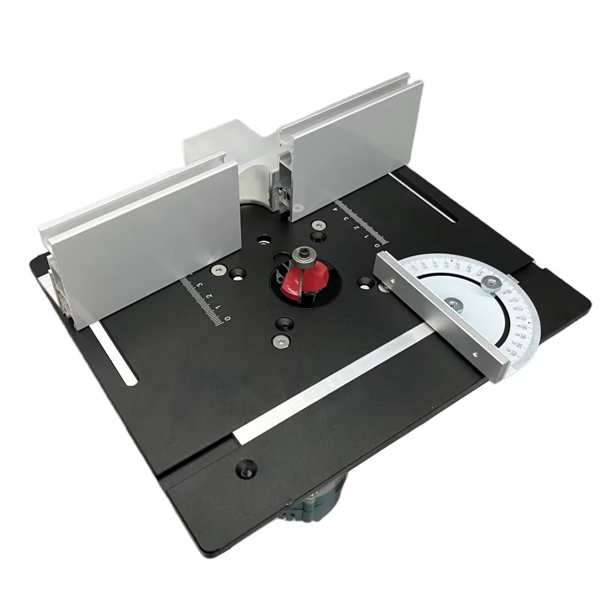 Système de levage de routeur pour le travail du bois et plaque supérieure en aluminium pour moteurs de 65mm de diamètre