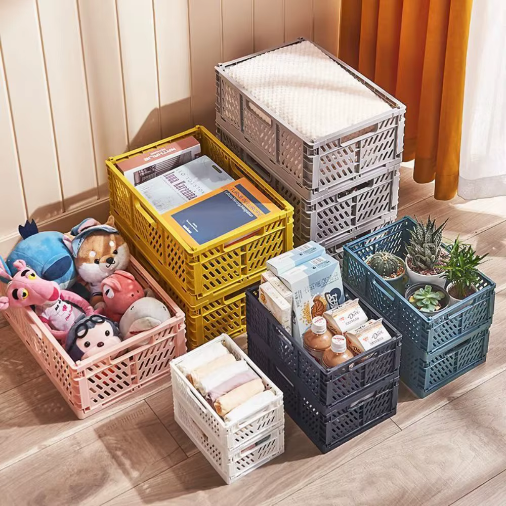 Caisse de rangement pliable en plastique