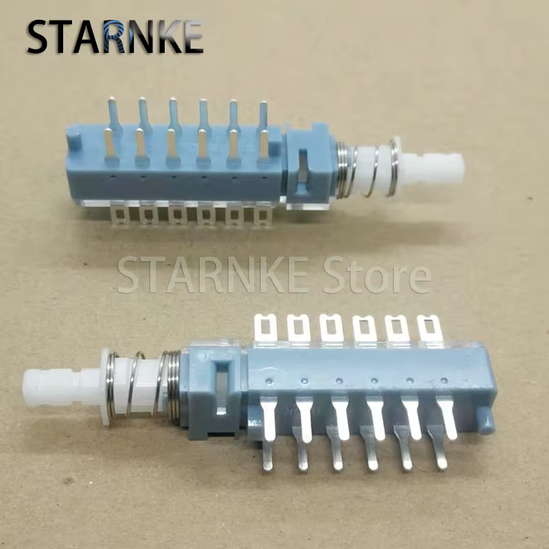 5 pièces Double rangée 12 broches interrupteur à clé déverrouillé/réinitialiser