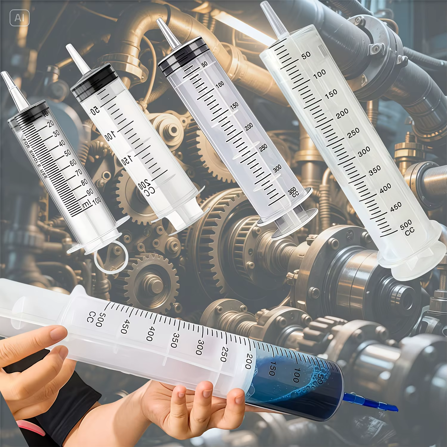 1 ensemble d'outils automobiles de type seringue pour aspiration/injection d'eau
