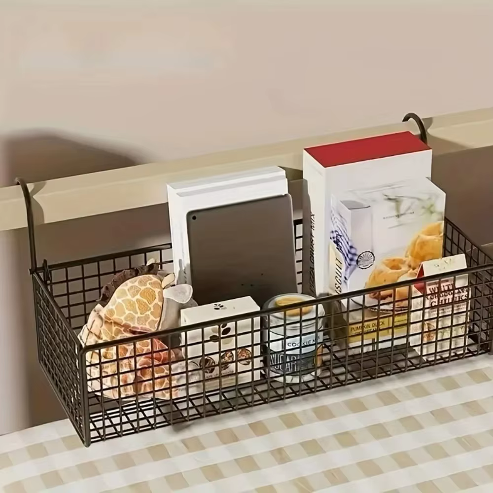 Panier suspendu pour lit de dortoir : Étagère de rangement pour collations sans perçage pour lit superposé