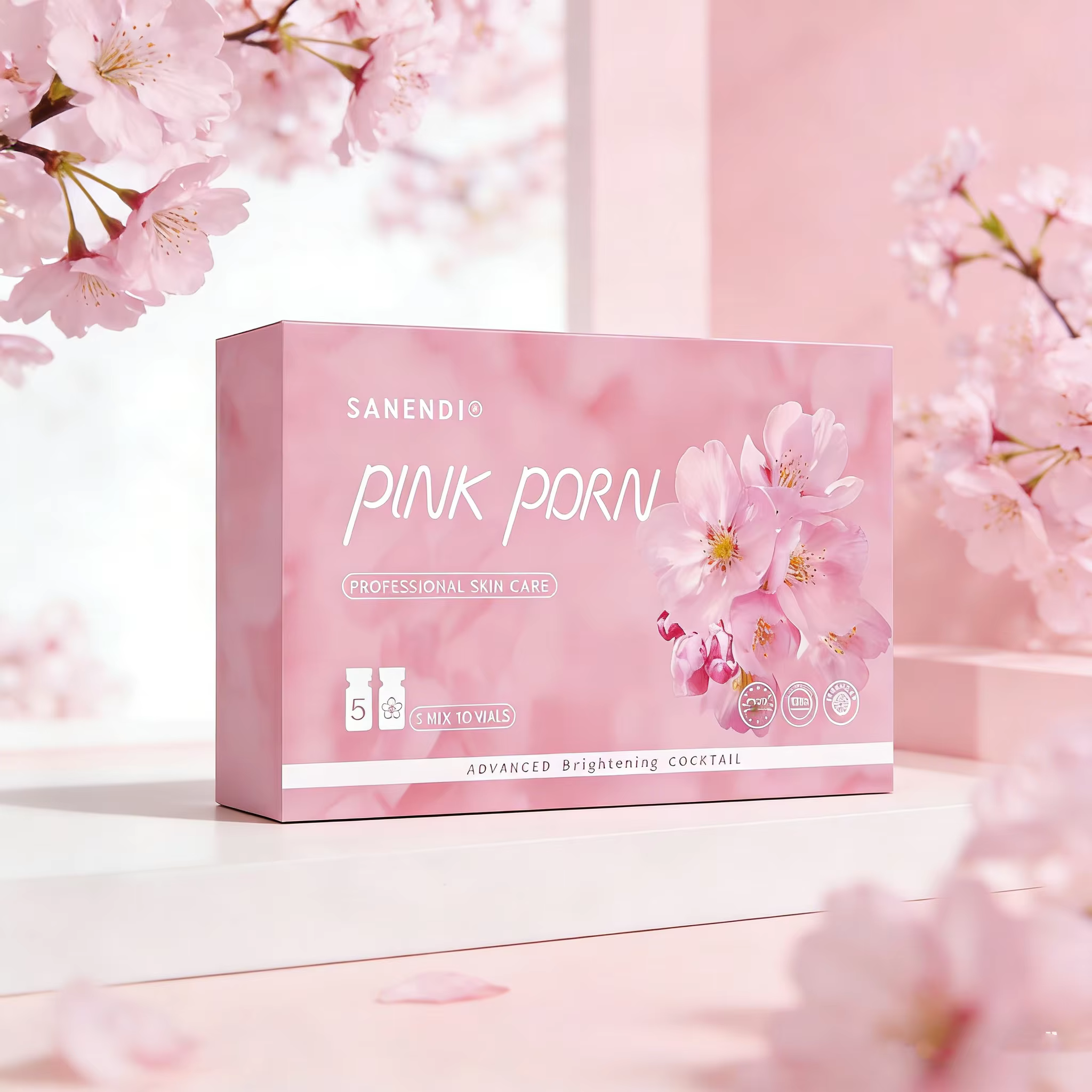 10 flacons de sérum facial PDRN ADN de saumon rose pour DermaPen