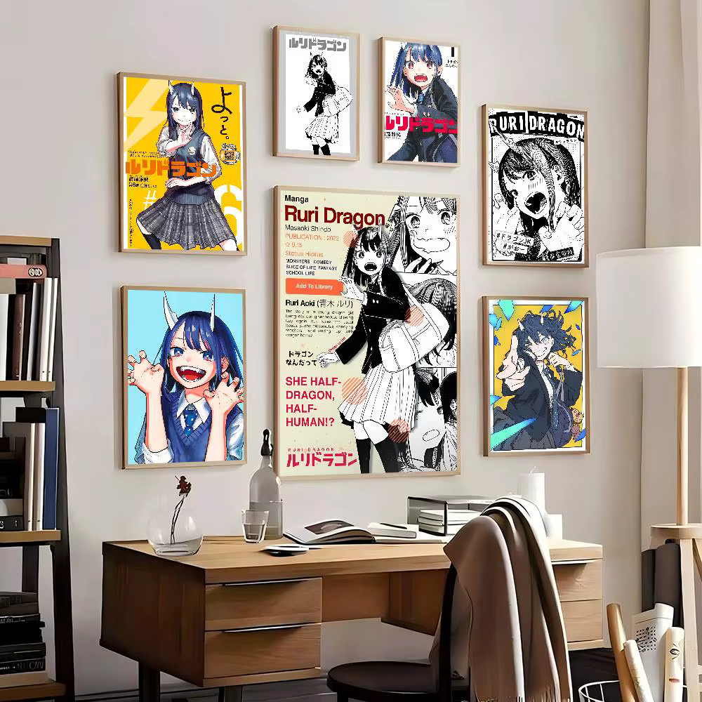 R-Ruri d-dragon affiche murale pour salon chambre mur bureau décoration