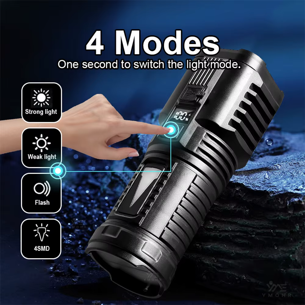 Lampe torche 90000LM longue portée