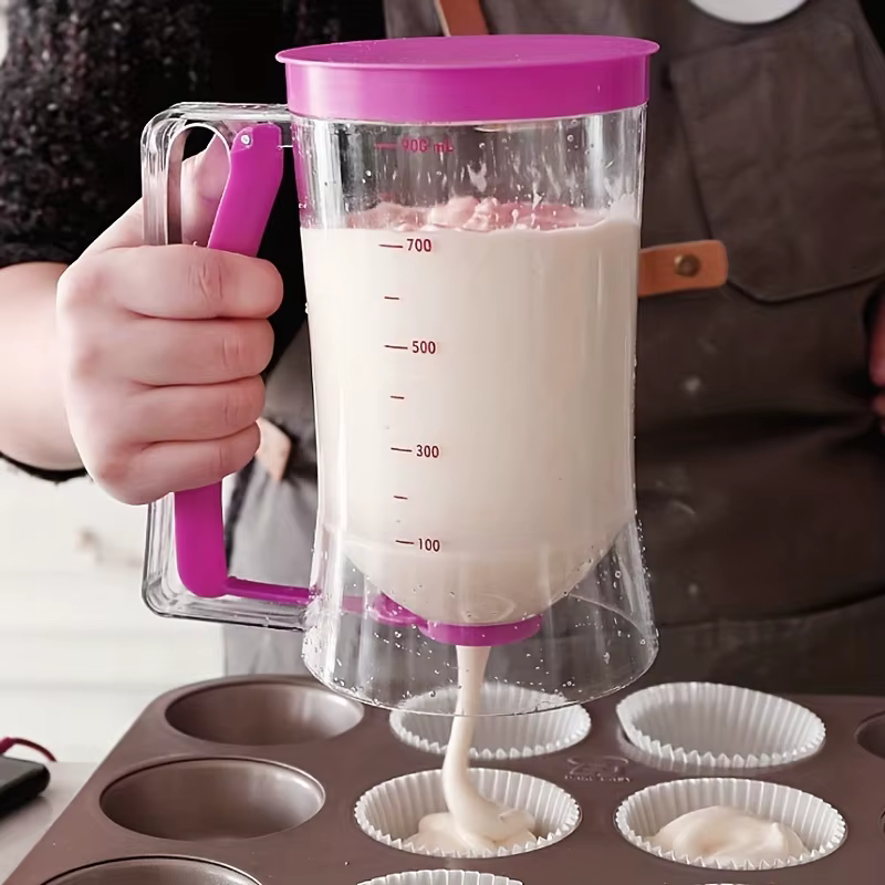 Distributeur de pâte manuel 900 ml avec outil de contrôle des portions pour cupcakes