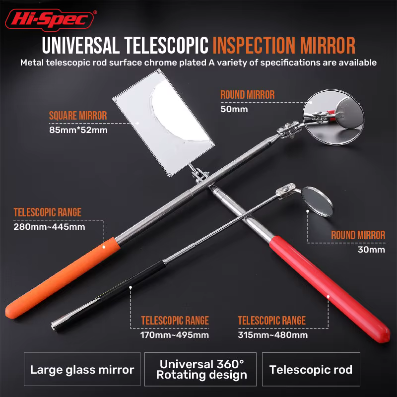 Miroir rotatif d'inspection extensible