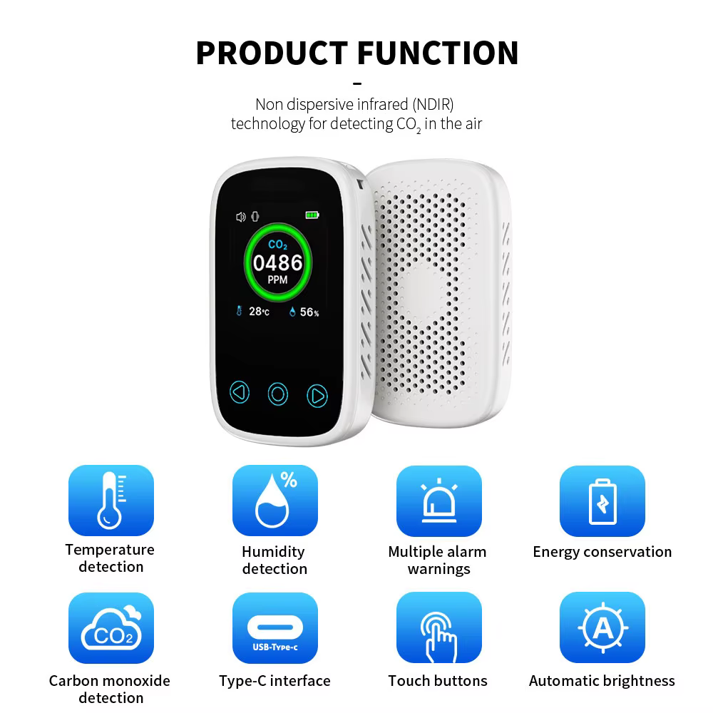 Moniteur de qualité de l'air 3 en 1