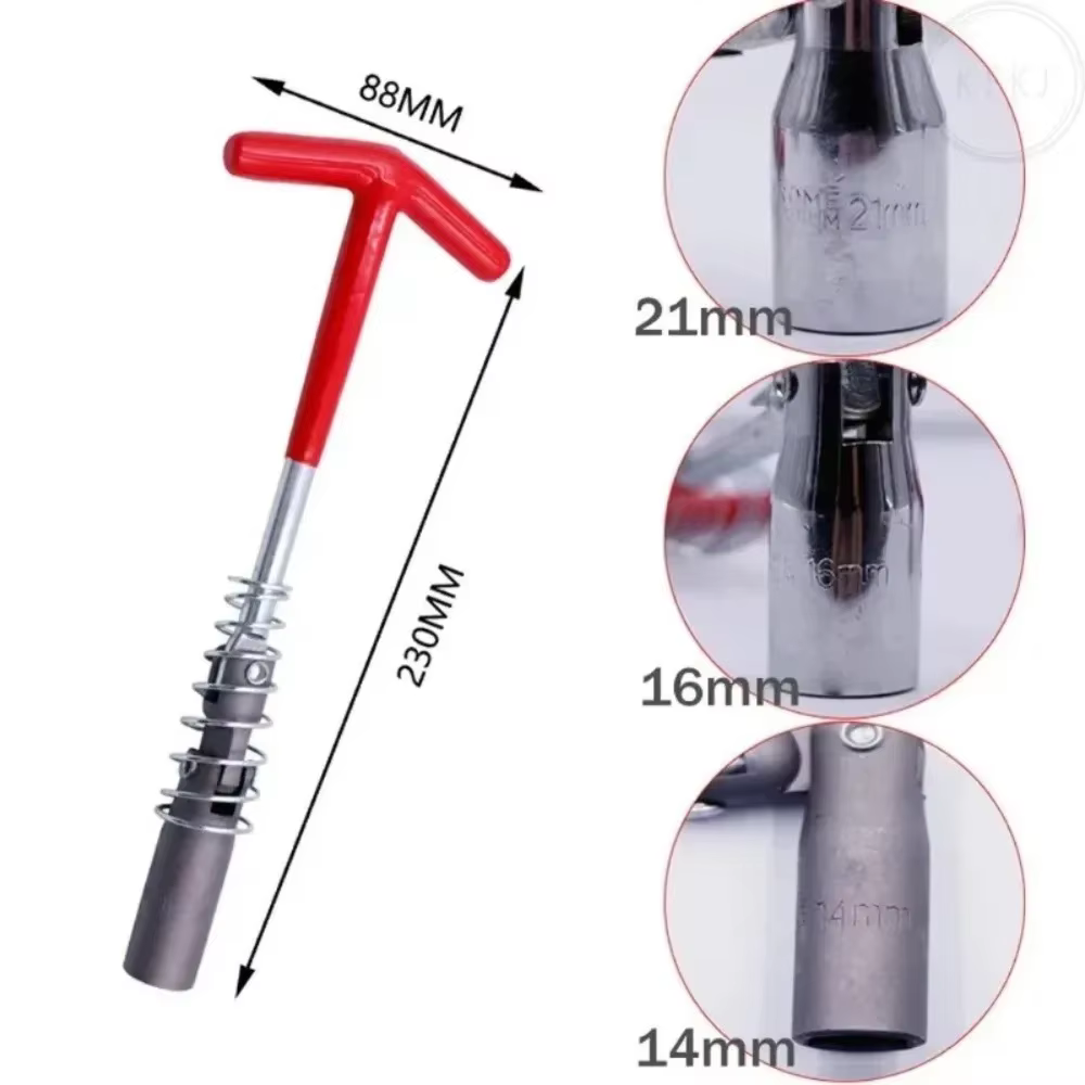 Clé à douille de retrait de bougie d'allumage