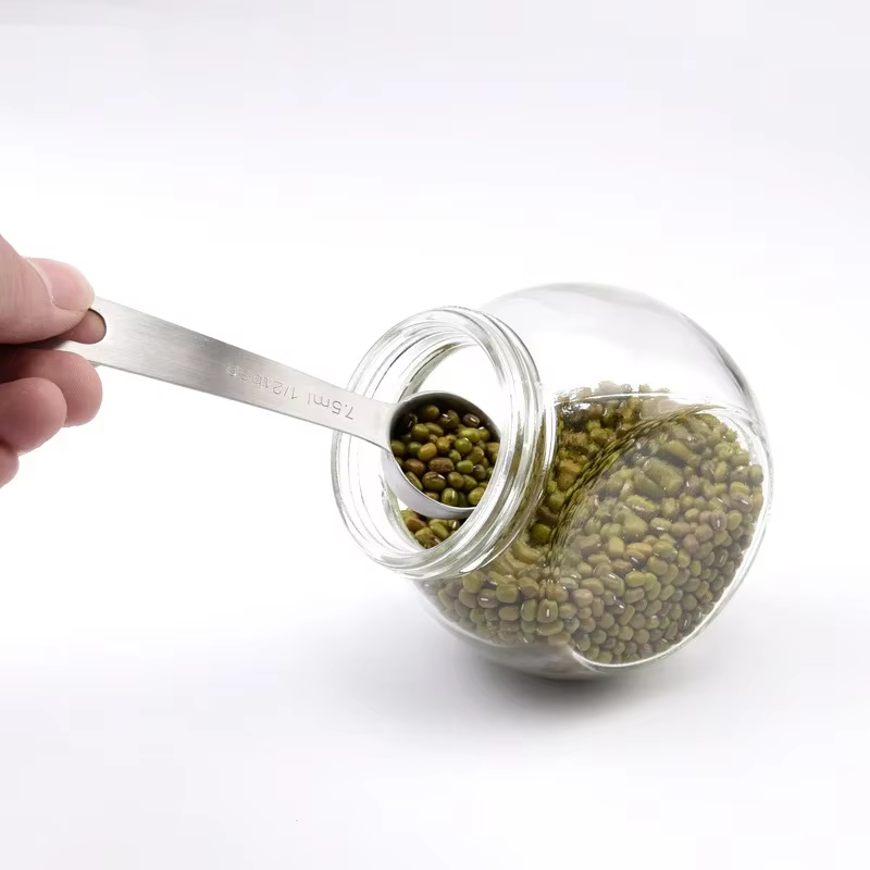 Ensemble de cuillères à mesurer en acier inoxydable de qualité alimentaire, sucre, café en poudre, cuillère à mesurer pour épices, outils de cuisine, accessoires de cuisson, 6 pièces/ensemble