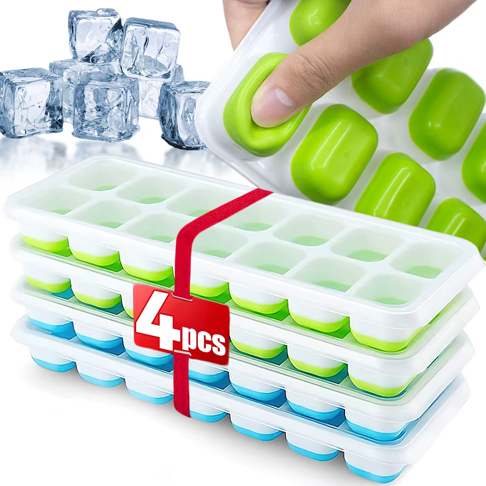 Moule à glaçons en silicone avec couvercle