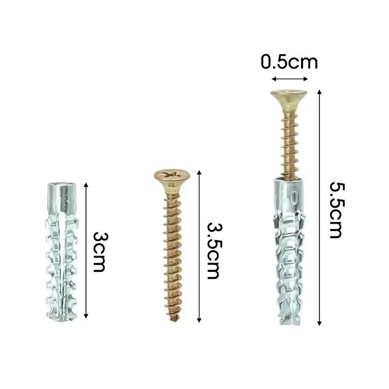 Vis d'expansion dentelées en métal