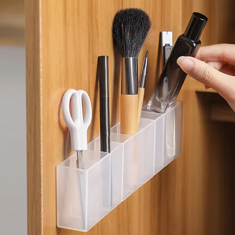 Mini boîte de rangement en plastique à 3 grilles