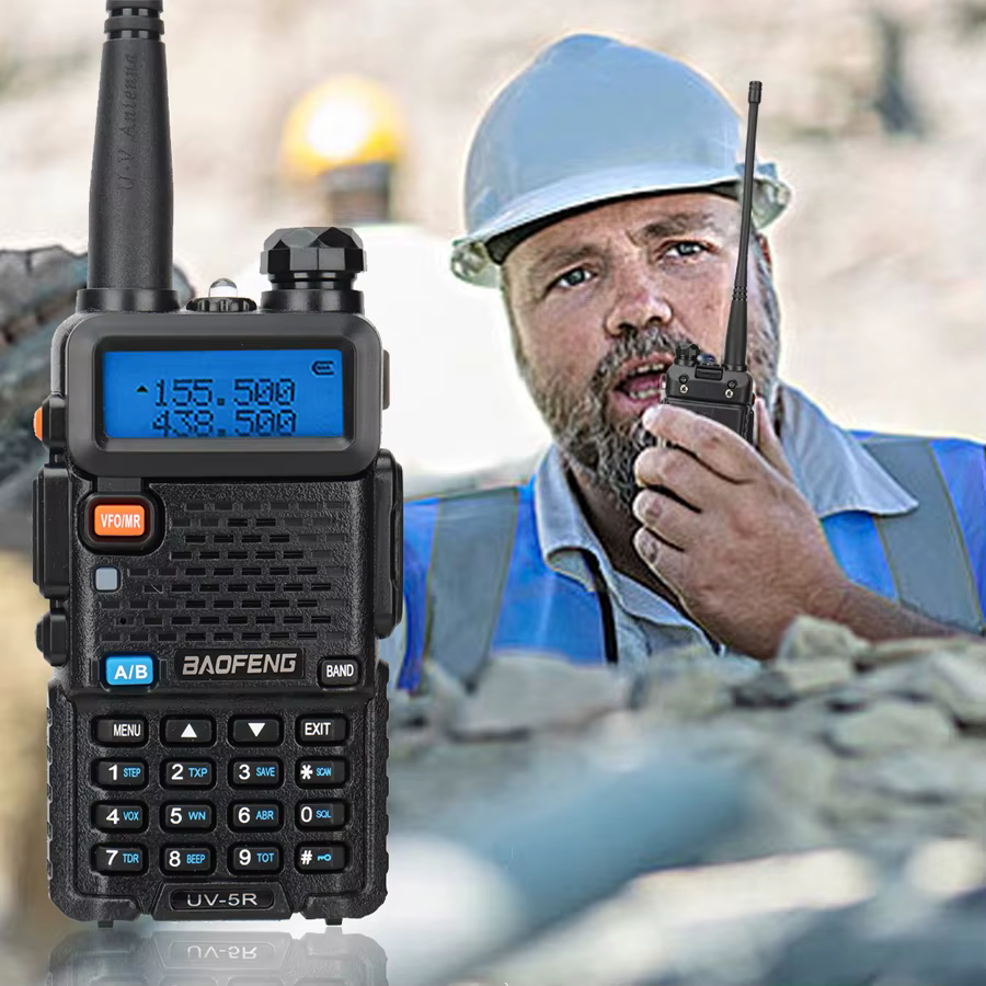 Baofeng UV-5R 5W 8W True Haute Puissance Walperforé Talkie Longue Portée 10km FM Radio Portable Bidirectionnelle