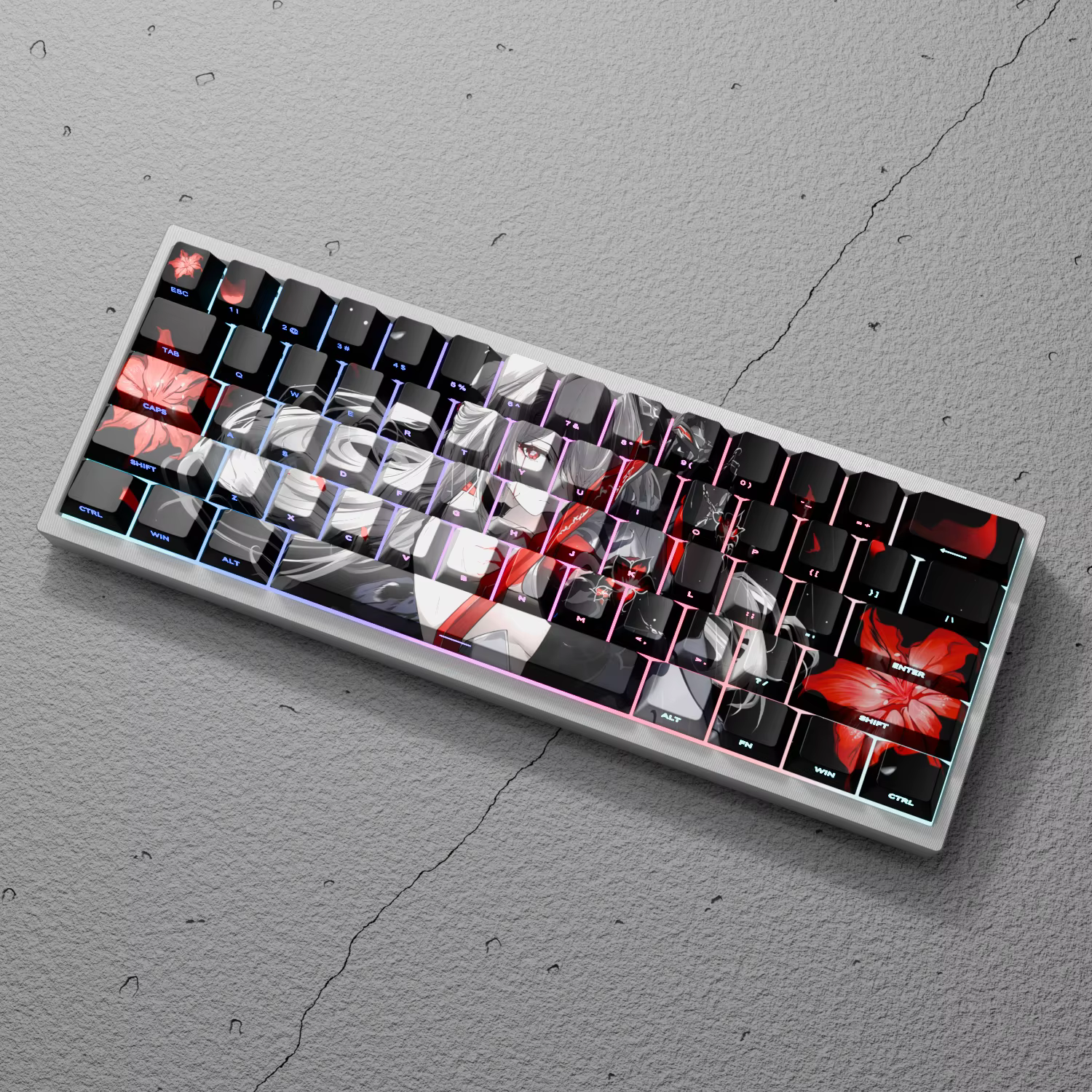 Acheron KeyCaps Star Rail thème mignon PBT cerise profil colorant-Sub personnalisé translucide jeu touches casquettes pour clavier mécanique cadeaux