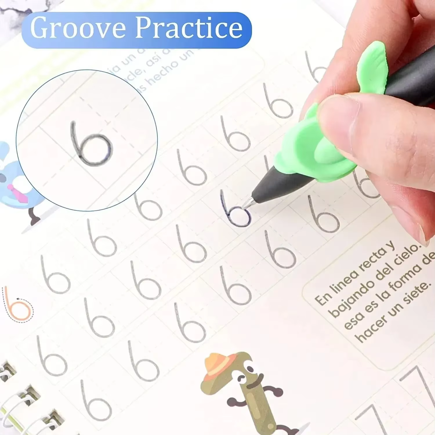 Cahier de calligraphie Montessori réutilisable pour enfants
