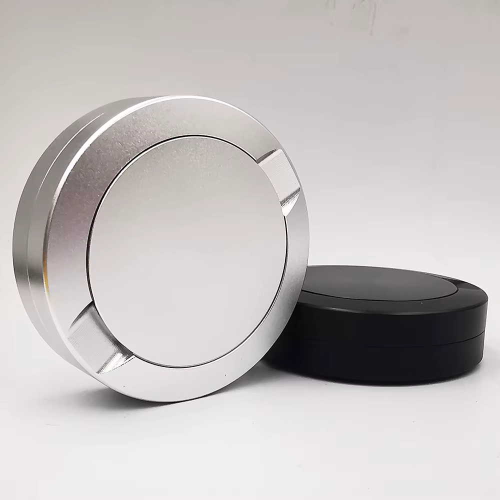 Zyn Metal Can 72MM Container Storage Tin Snus Cans Aluminum Black Color 3 Layers Snuffbox CNC