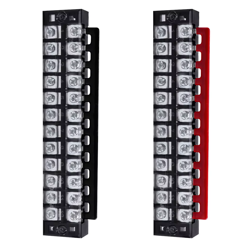 1 pièces 25A 600V double rangée bande électrique vis bornier clôture vis ruban connecteur de fil 3/4/5/6/8/10/12 Position