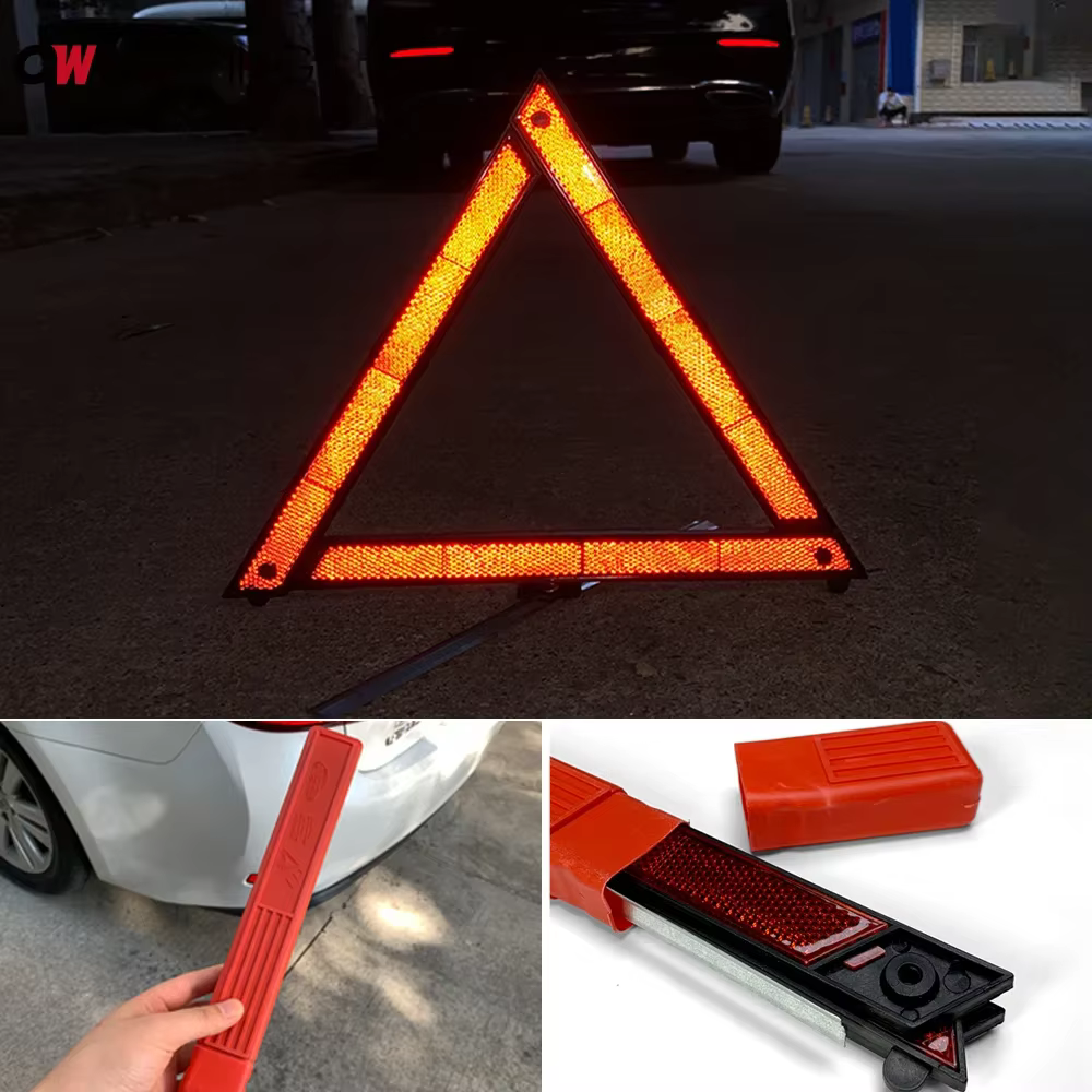 Triangle de voiture trépied d'avertissement réfléchissant pliable
