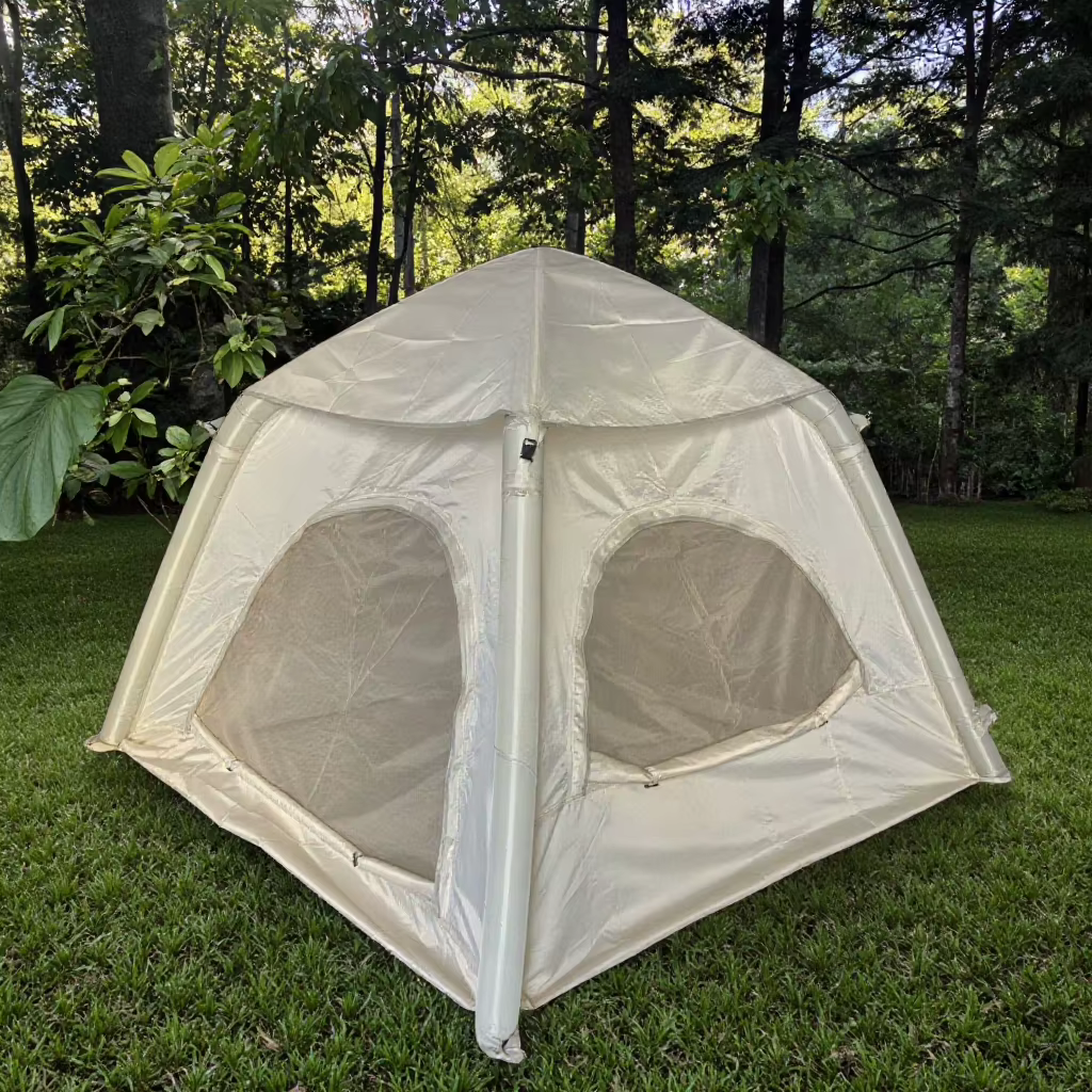 Tente à Air de taille personnalisée, système d'ancrage de sable, tissu résistant à la chaleur, installation instantanée, vente en gros directe d'usine