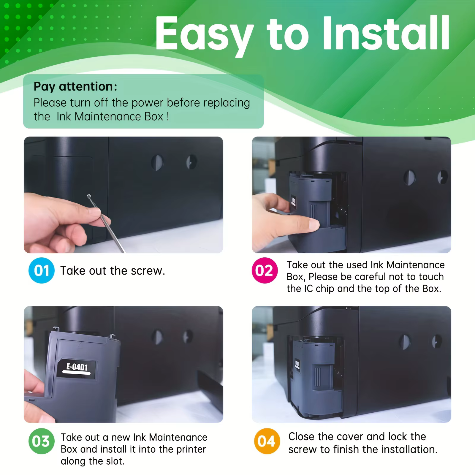 Epson t04d1 boîte de maintenance