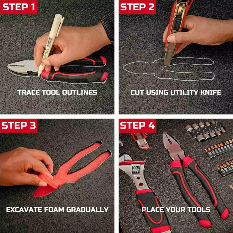 Mousse pour boîte à outils M12K