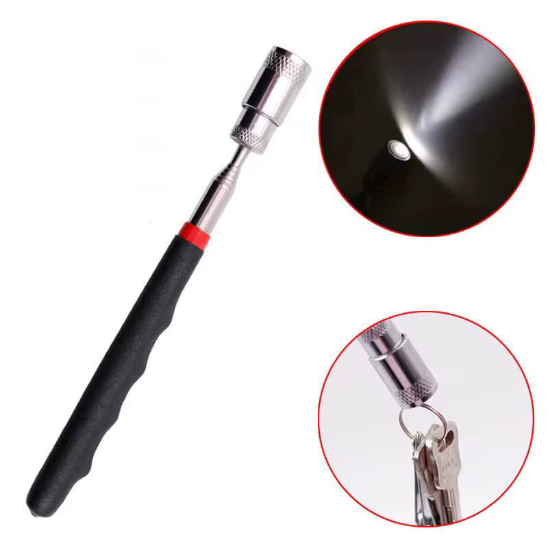 Mini stylo magnétique télescopique Portable avec lumière pour la ramassage des boulons d'écrou