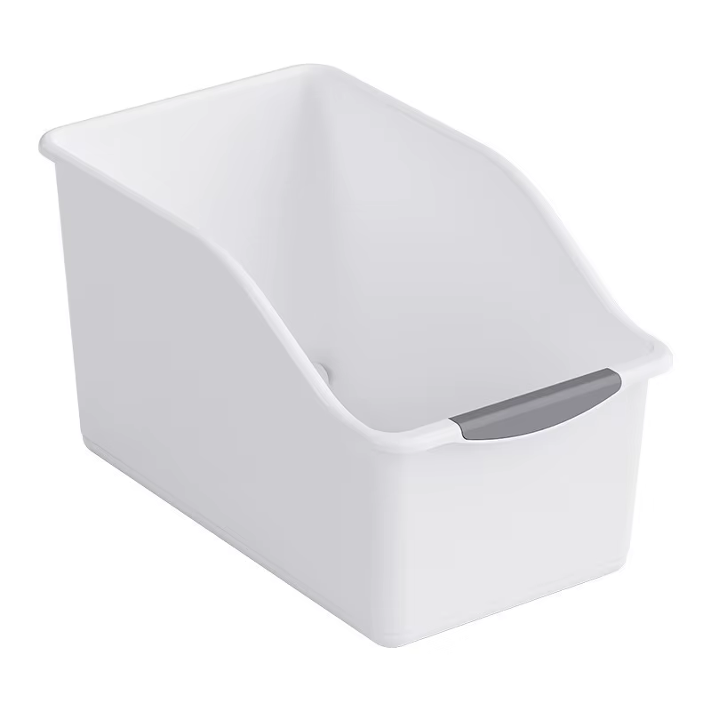 Ensemble de bacs de rangement en plastique incurvés - Boîtes d'organisation polyvalentes pour les produits de nettoyage et les essentiels ménagers