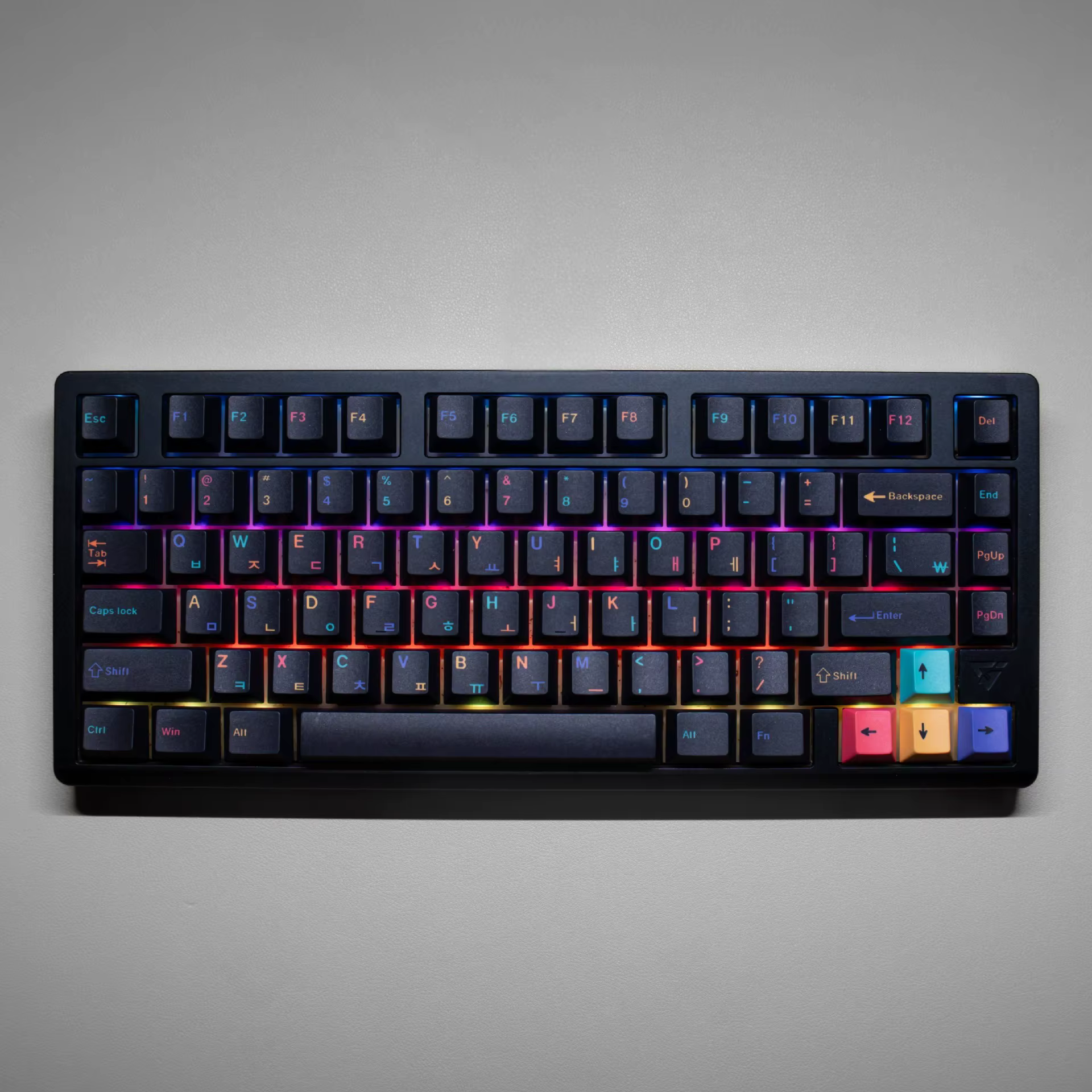 Sous-mondes Keycaps ISO 7U cerise profil PBT espagnol français coréen japonais russe allemand Keycap pour clavier mécanique bricolage