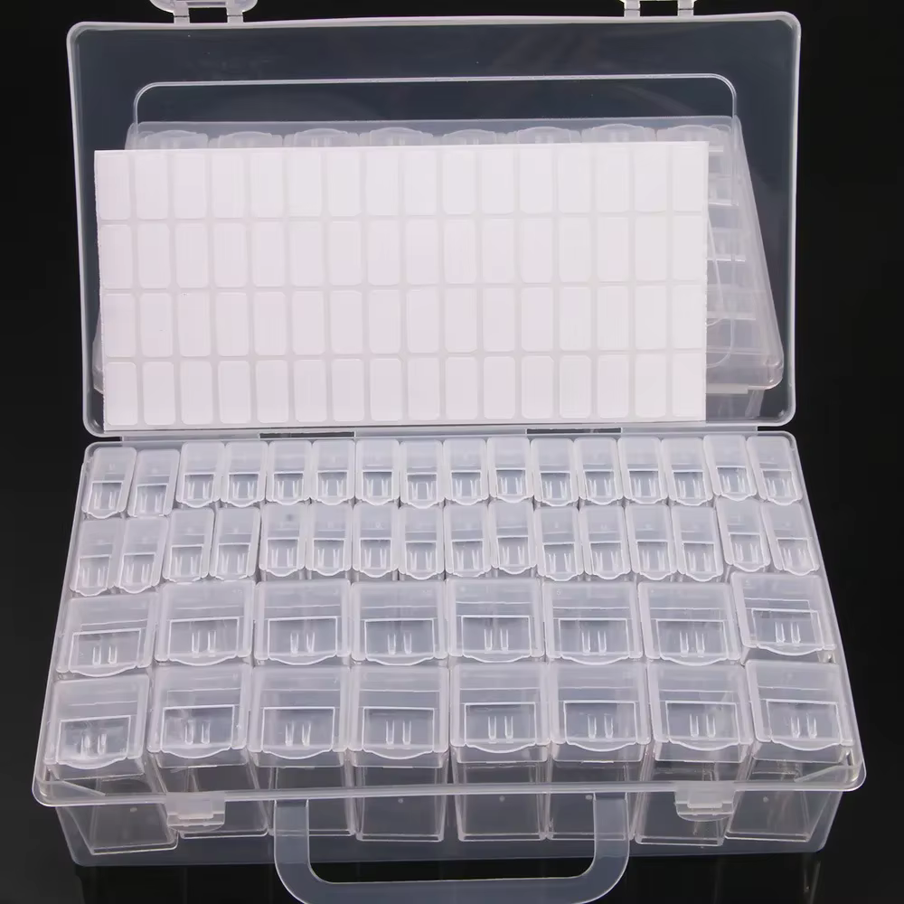 Boîte de rangement en plastique à 28/32/48/56/64 fentes