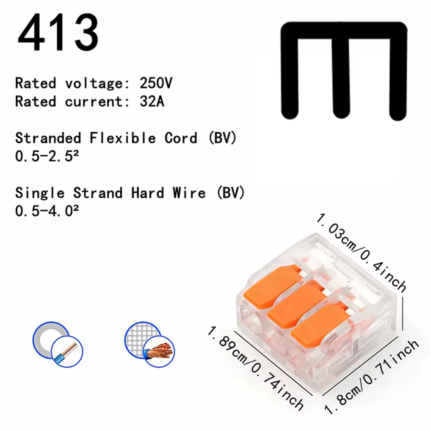 Bornes de connexion rapides universelles de type Orange