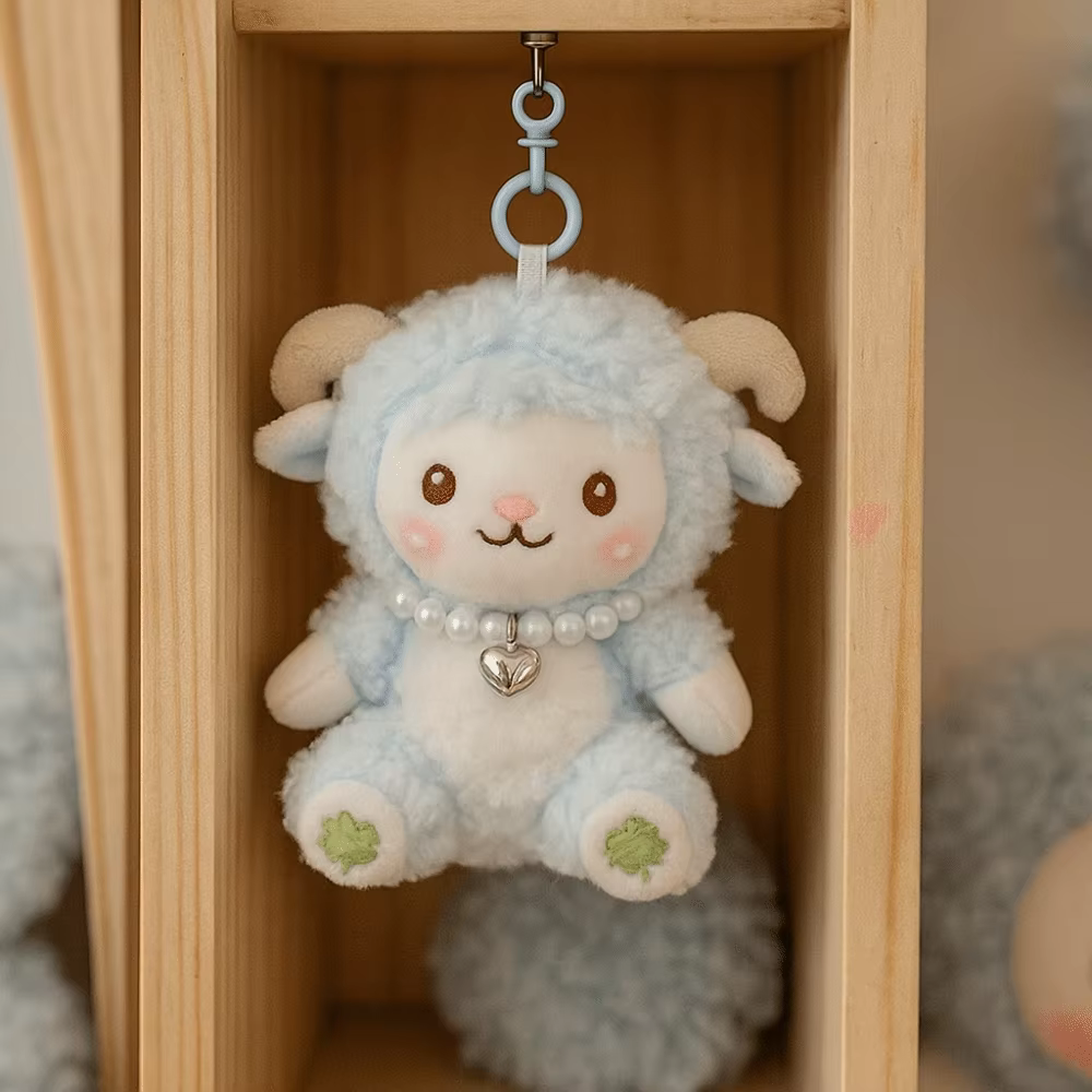 Mignon PP coton petit mouton porte-clés moelleux confortable dessin animé Animal en peluche doux Collection