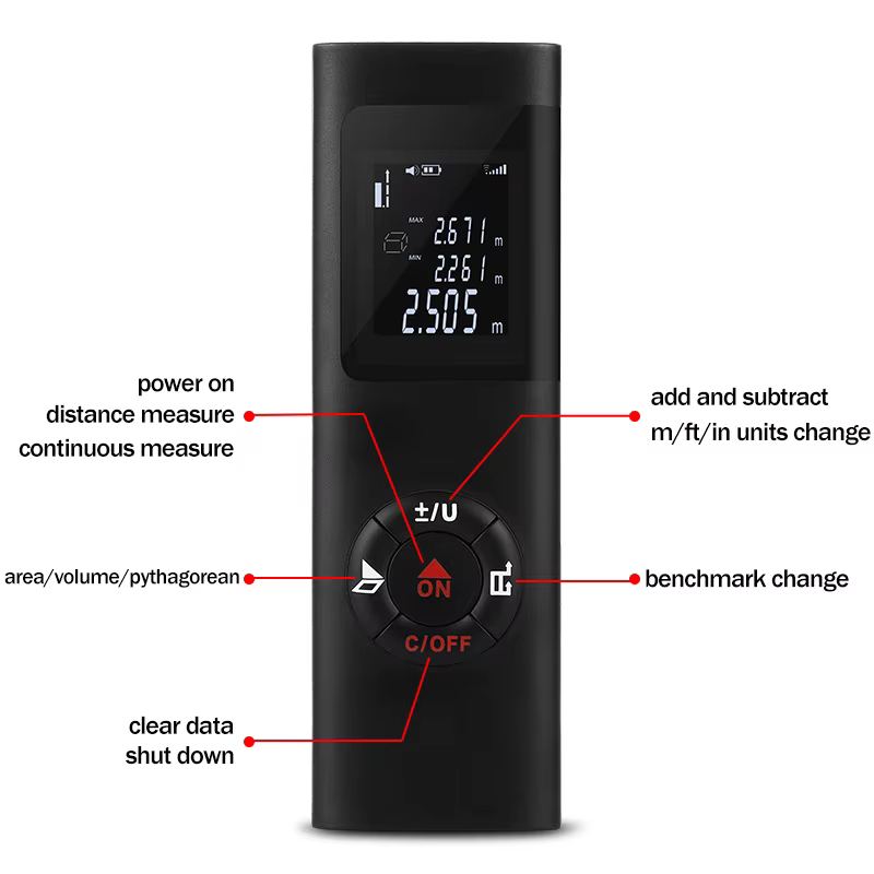 XMSJ – Mini distancemètre Laser 40M 60M, mesure télémètre infrarouge Portable Rechargeable par USB
