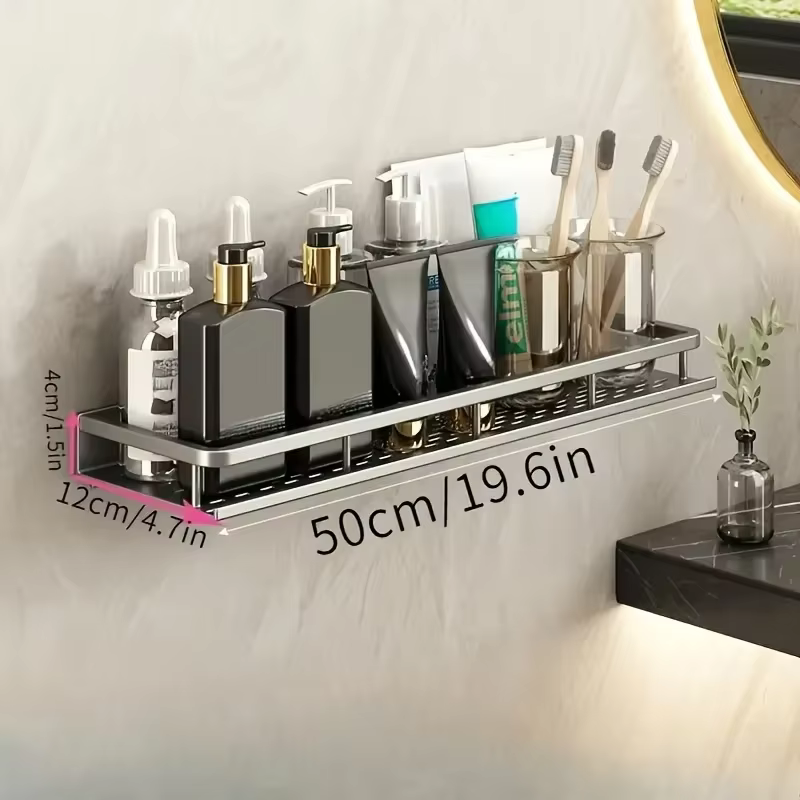 Étagère de douche murale sans perçage avec crochet amovible