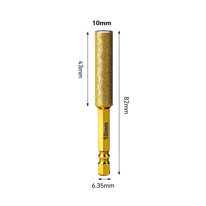D6 8 10 12 4 pièces forets à noyau de diamant filetage de forage à sec tige hexagonale foret