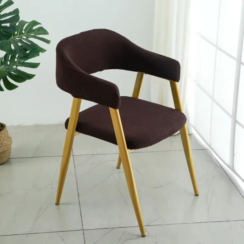 Housse de chaise à dossier creux incurvé