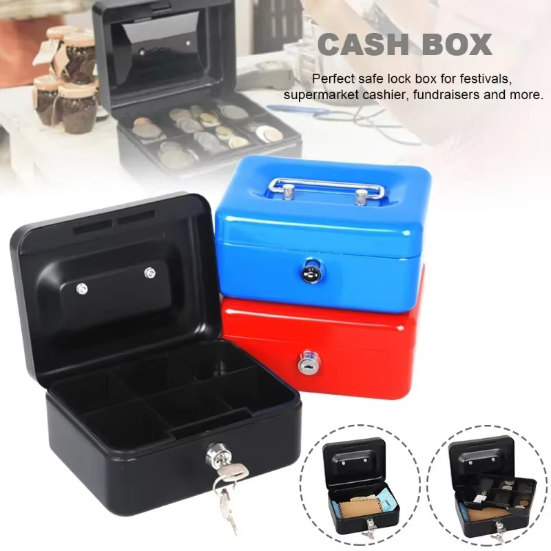 Mini tirelire portable en acier