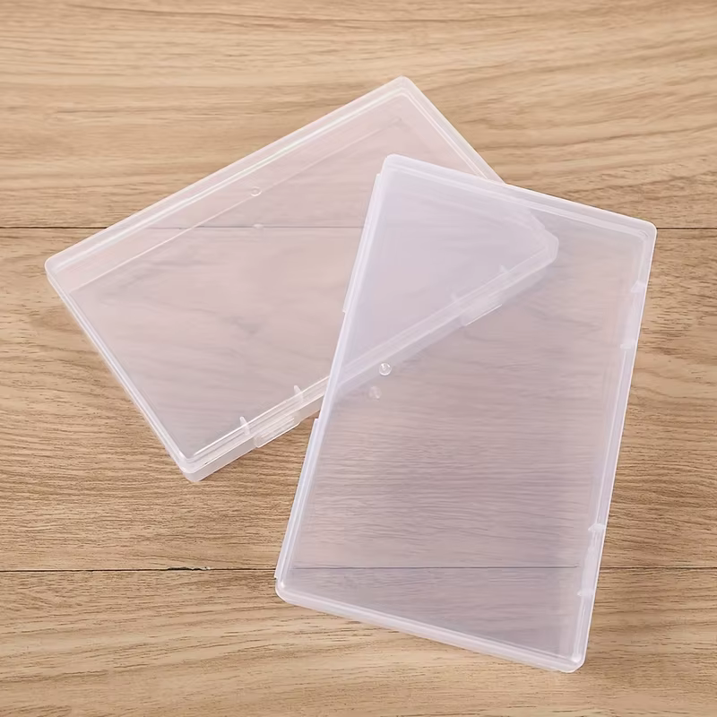 3 boîtes de rangement transparentes : organiseurs rectangulaires transparents pour fournitures de maison et de bureau - Essentiels pour la rentrée scolaire