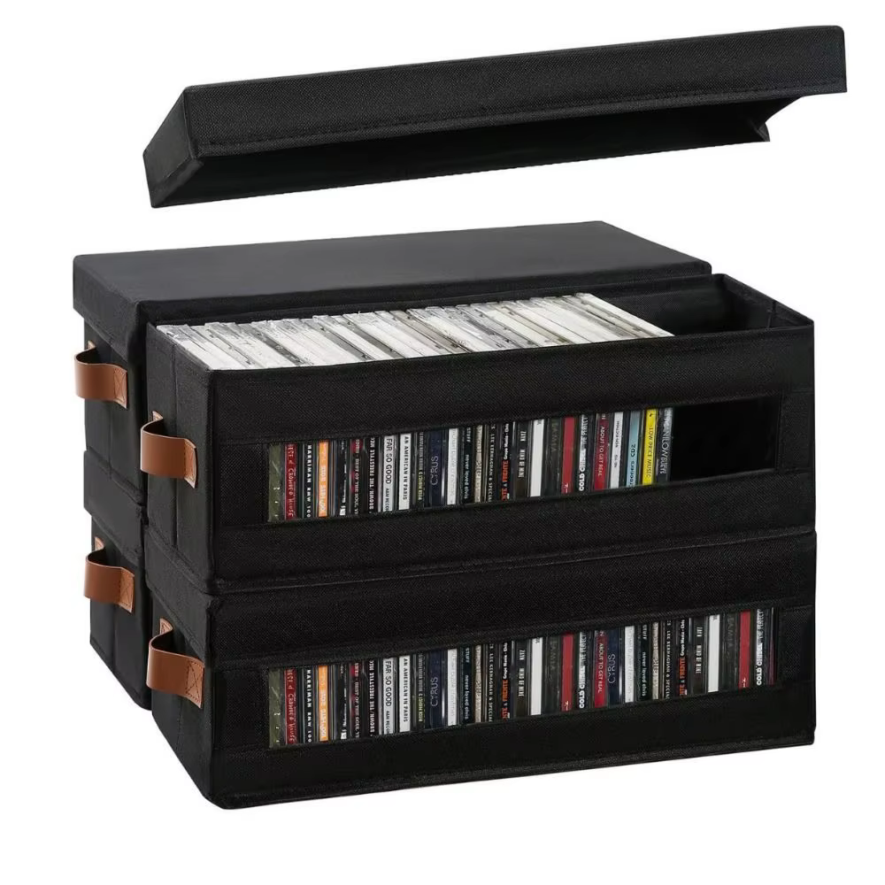 Boîte de rangement pour CD avec fenêtre visible