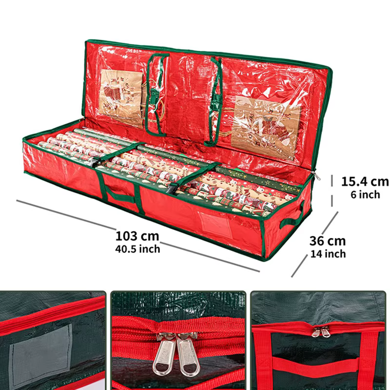Conteneur de rangement pour papier cadeau pouvant contenir jusqu'à 27 rouleaux de 1 3/8 pouces de diamètre