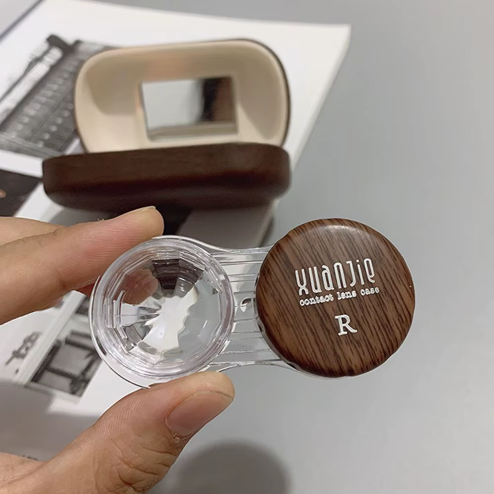 Boîte de rangement pour lentilles de contact avec miroir