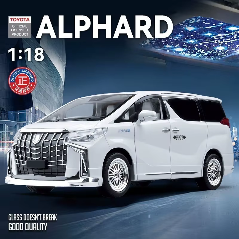 Modèle de voiture électrique en alliage Elfa à l'échelle 1:18 avec portes ouvrantes