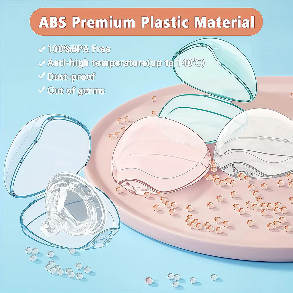 Boîte de rangement multifonctionnelle pour sucettes et bâtonnets de dentition avec cordon
