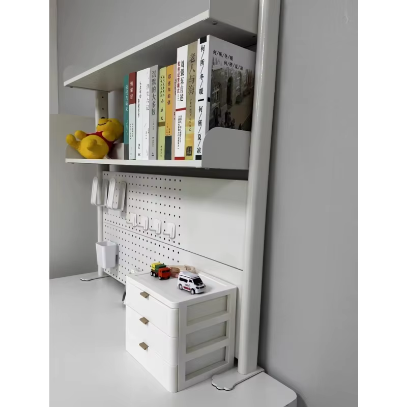 Étagère de rangement de bureau avec panneau perforé